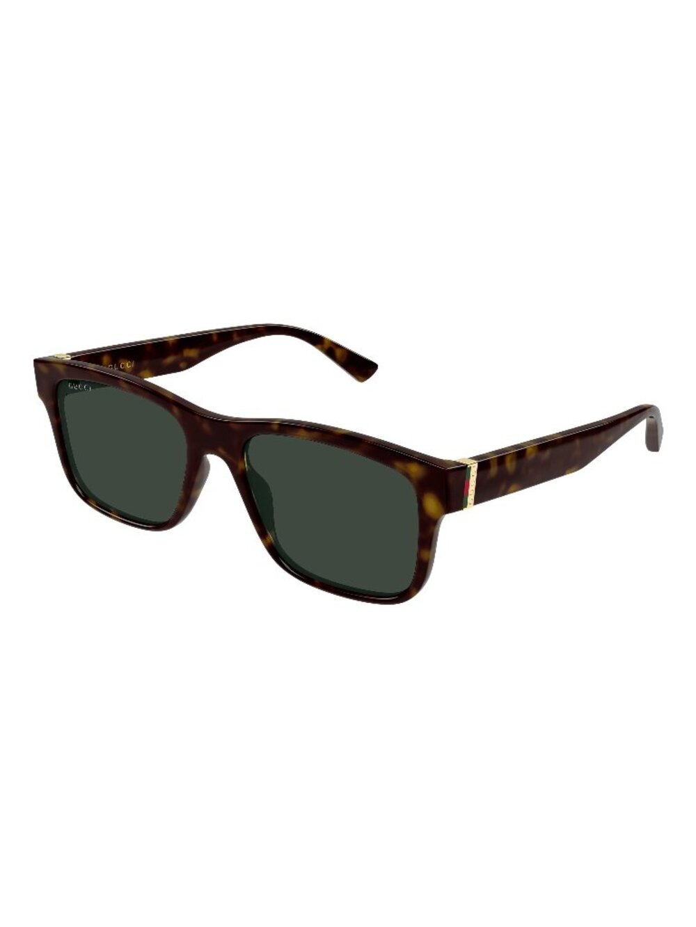 New Gucci Men's Sunglasses Havana Green Lens Injected Frame GG2085S 002 55